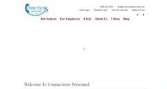 Desktop Screenshot of connectionspersonnel.com
